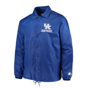 Men's Starter Royal Kentucky Wildcats The General Coach's Full-Snap Jacket (2.Z)